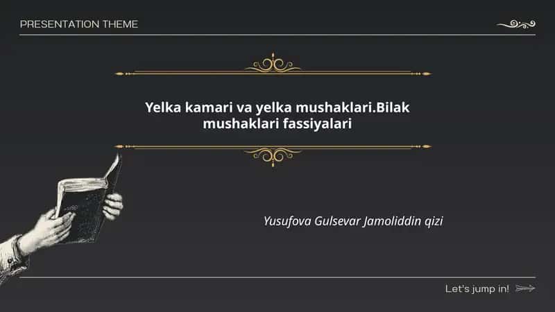 Yelka kamari va yelka mushaklari.Bilak mushaklari fassiyalari