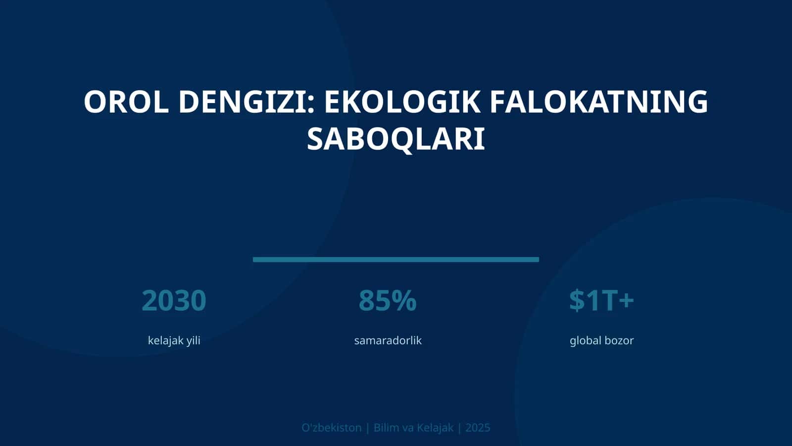 Orol dengizi: ekologik falokatning saboqlari