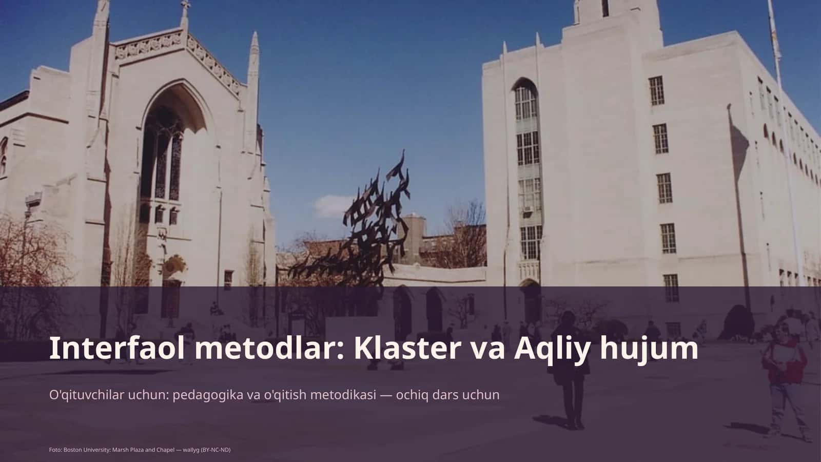 Interfaol metodlar: Klaster va Aqliy hujum