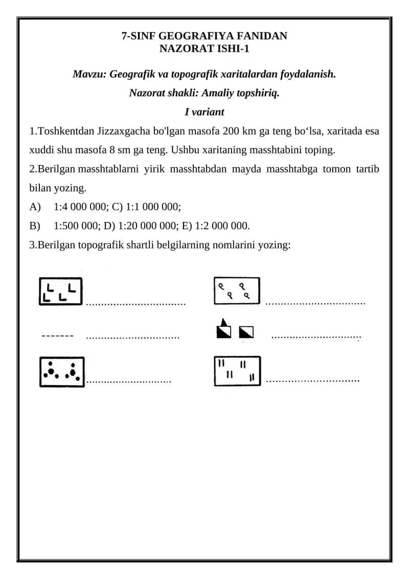 7-SINF GEOGRAFIYA FANIDAN NAZORAT ISHI-1
