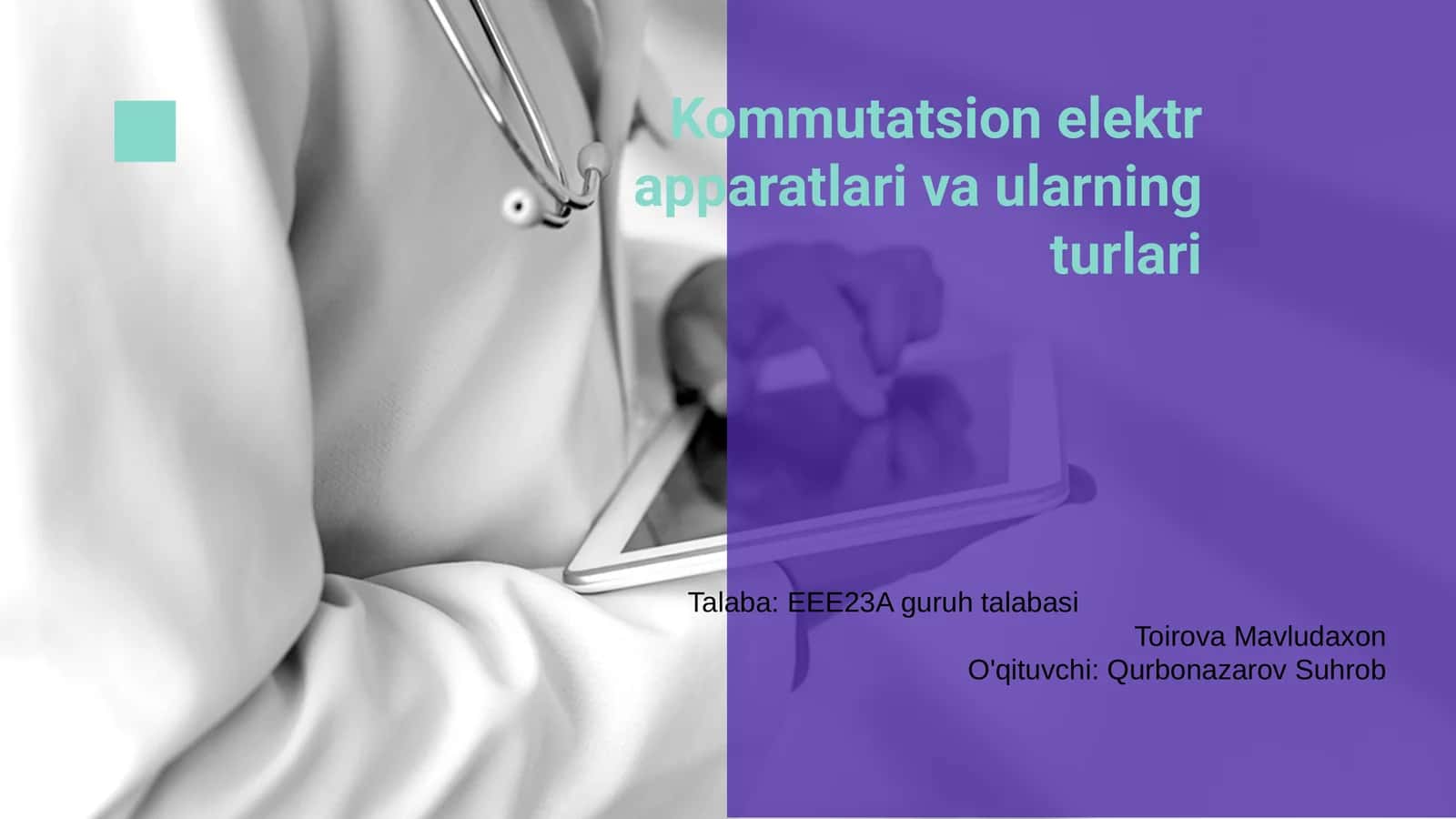 Kommutatsion elektr apparatlari va ularning turlari