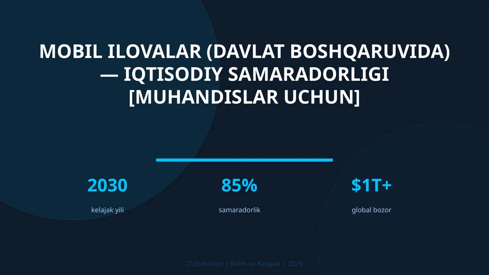 Mobil ilovalar (davlat boshqaruvida) — iqtisodiy samaradorligi [muhandislar uchun]