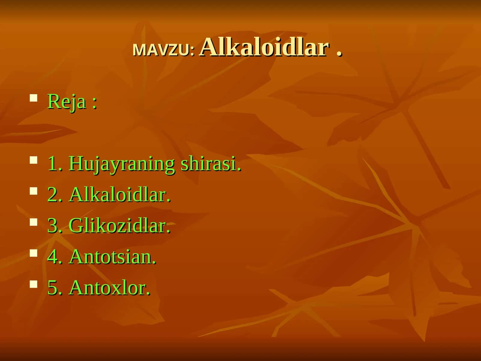 Alkaloidlar