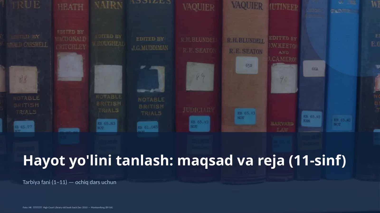 Hayot yo'lini tanlash: maqsad va reja (11-sinf)
