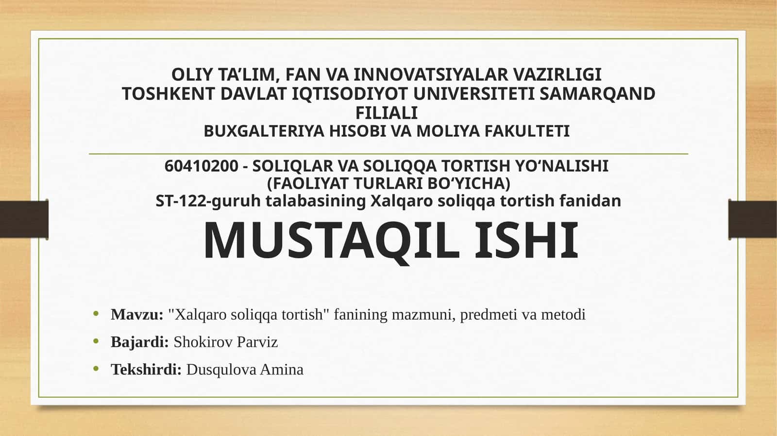 Xalqaro soliqqa tortish