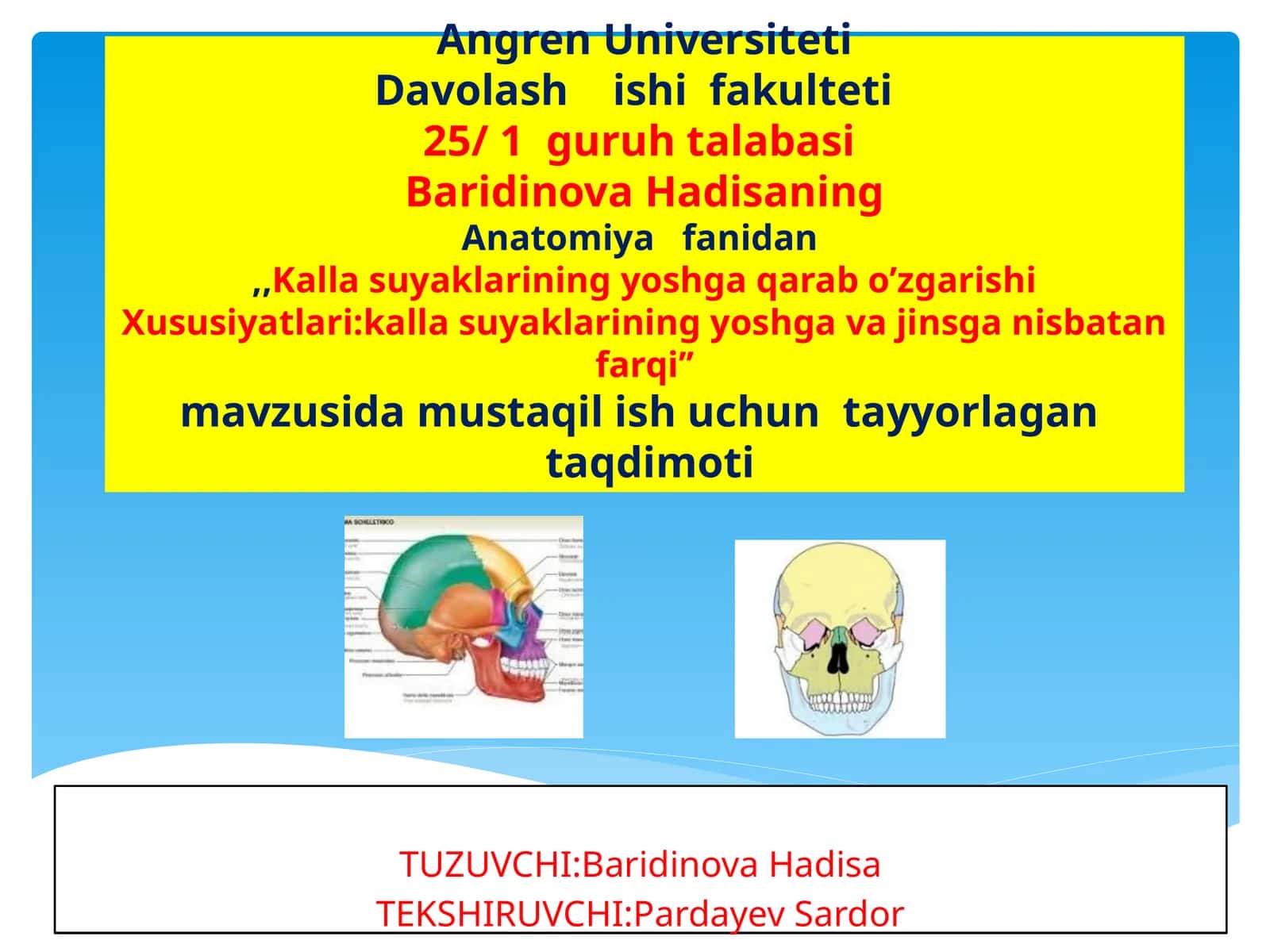 Kallasuyaklarining Yoshga Qarabo'zgarishi Xususiyatlari