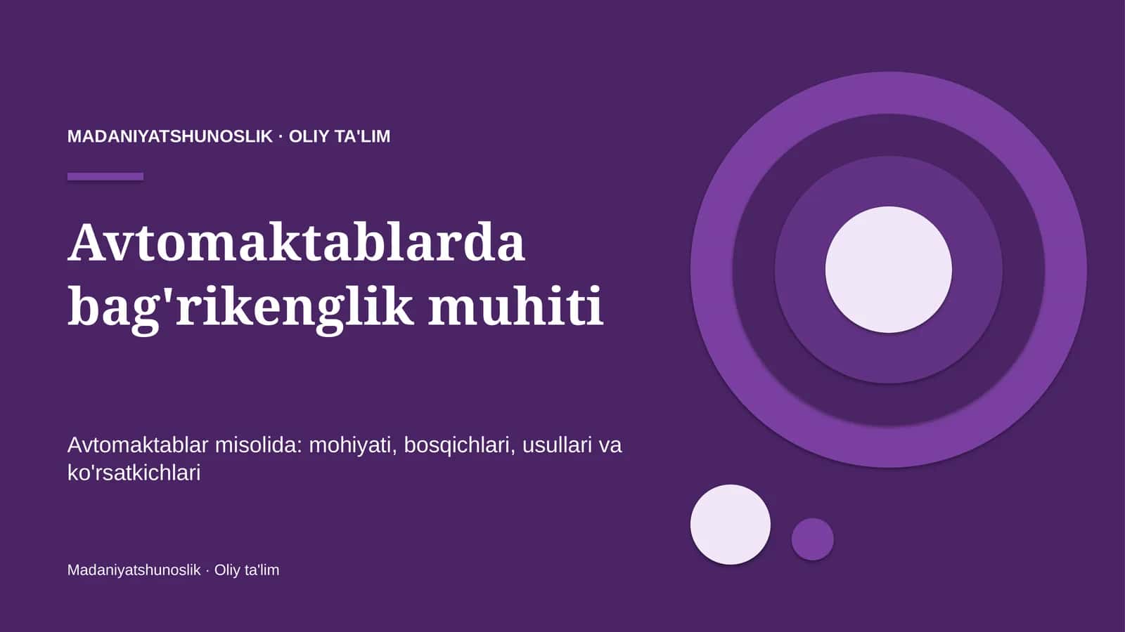 Bag'rikenglik muhiti: mohiyati