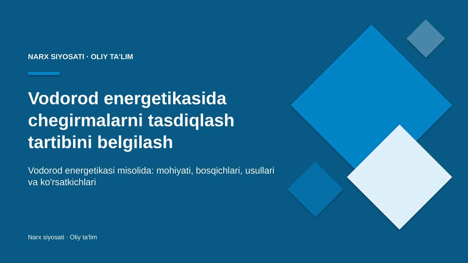 vodorod energetikasida chegirmalarni tasdiqlash tartibini belgilash 5090