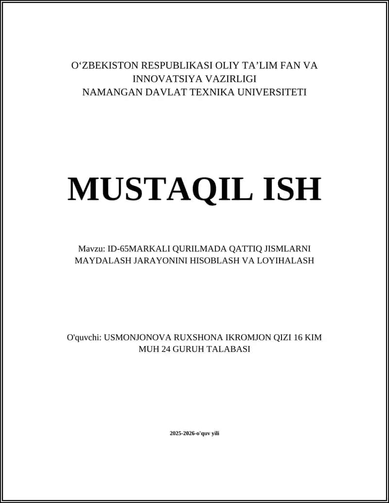 ID-65 markali Qurilma