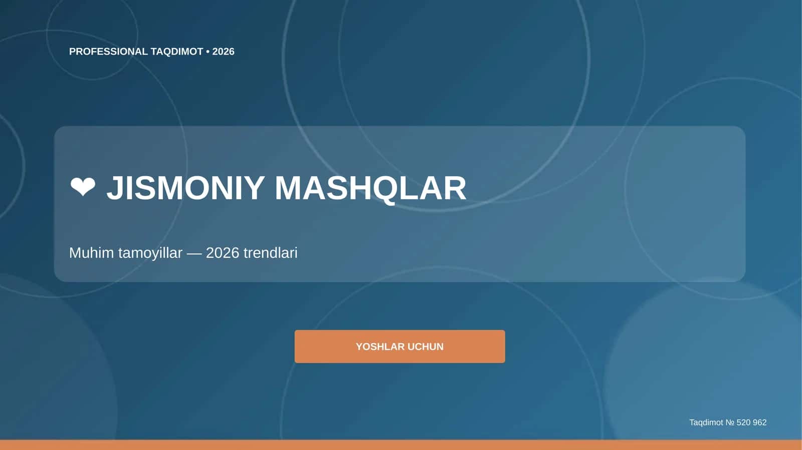 Jismoniy mashqlar: muhim tamoyillar (2026 trendlari)