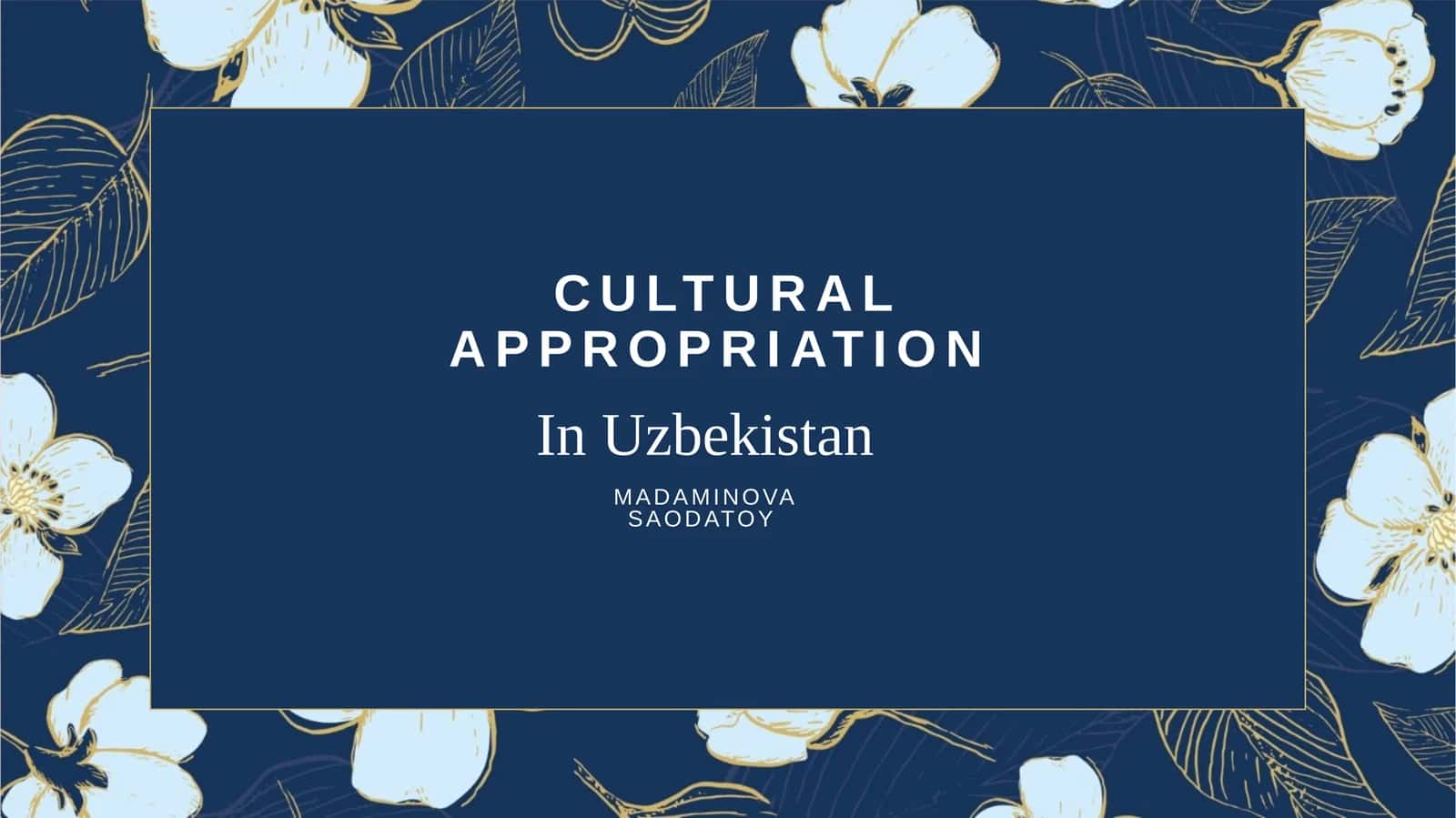 CULTURAL APPROPRIATION
