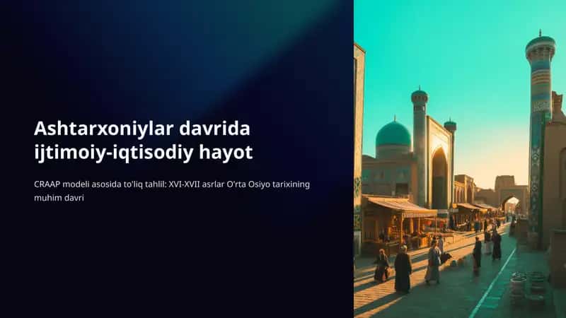 XVI-XVII asrlar O'rta Osiyo tarixi