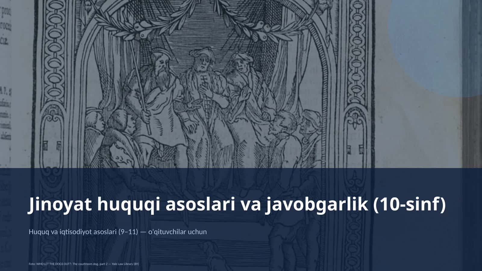 Jinoyat huquqi asoslari va javobgarlik (10-sinf)