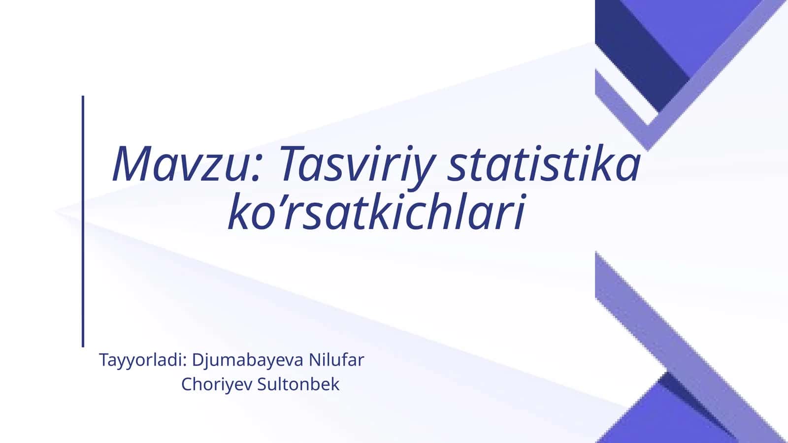 Tasviriy statistika ko'rsatkichlari