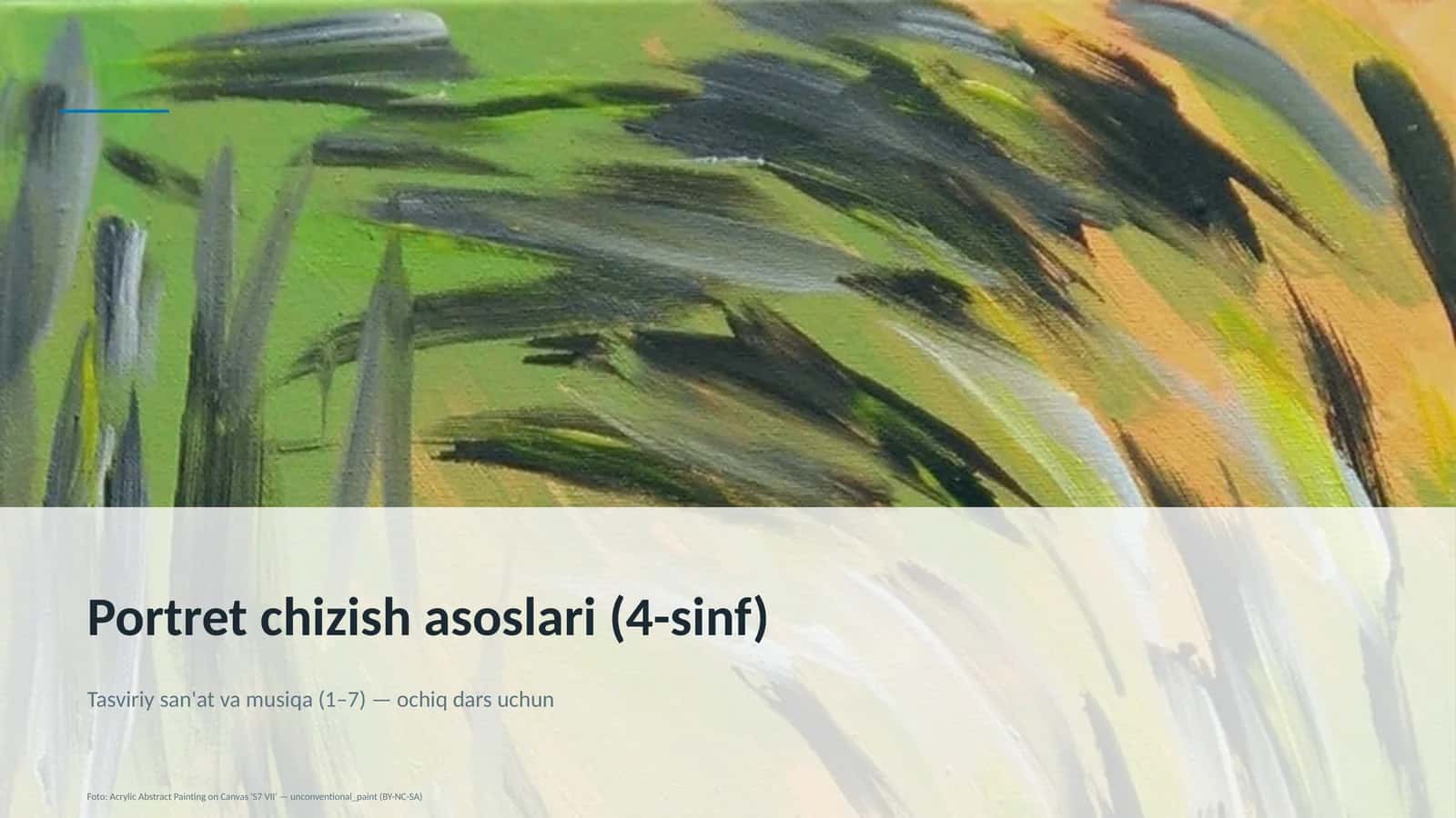 Portret chizish asoslari (4-sinf)