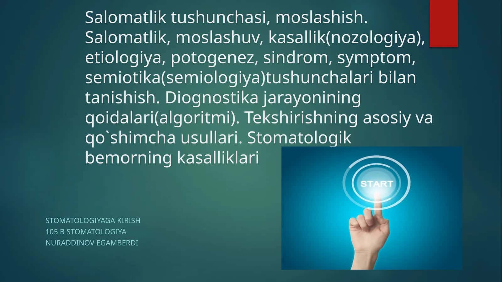Salomatliktushunchasi,moslashish