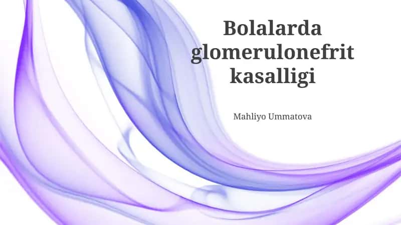 Glomerulonefrit kasalligi
