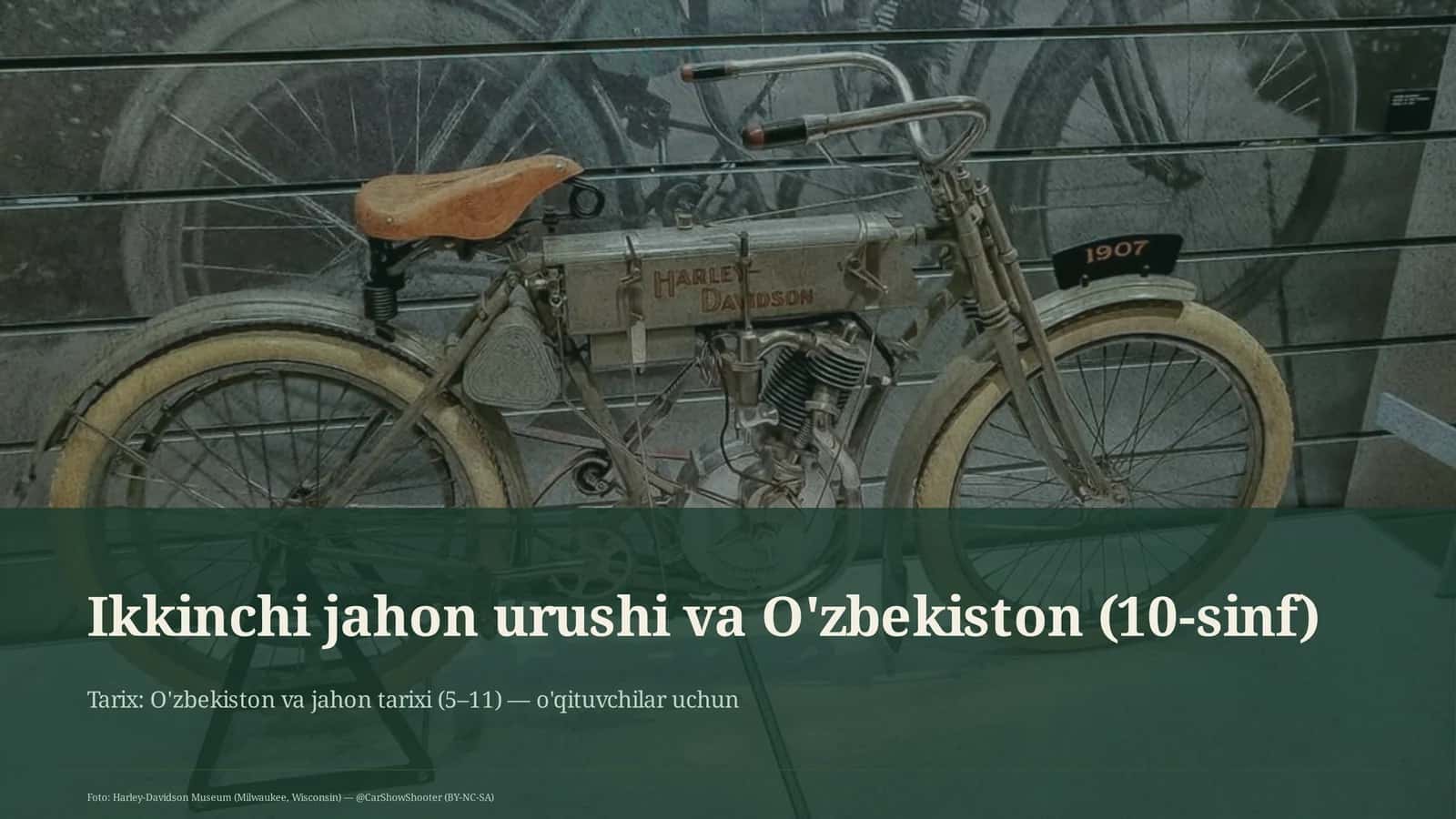 Ikkinchi jahon urushi va O'zbekiston (10-sinf)