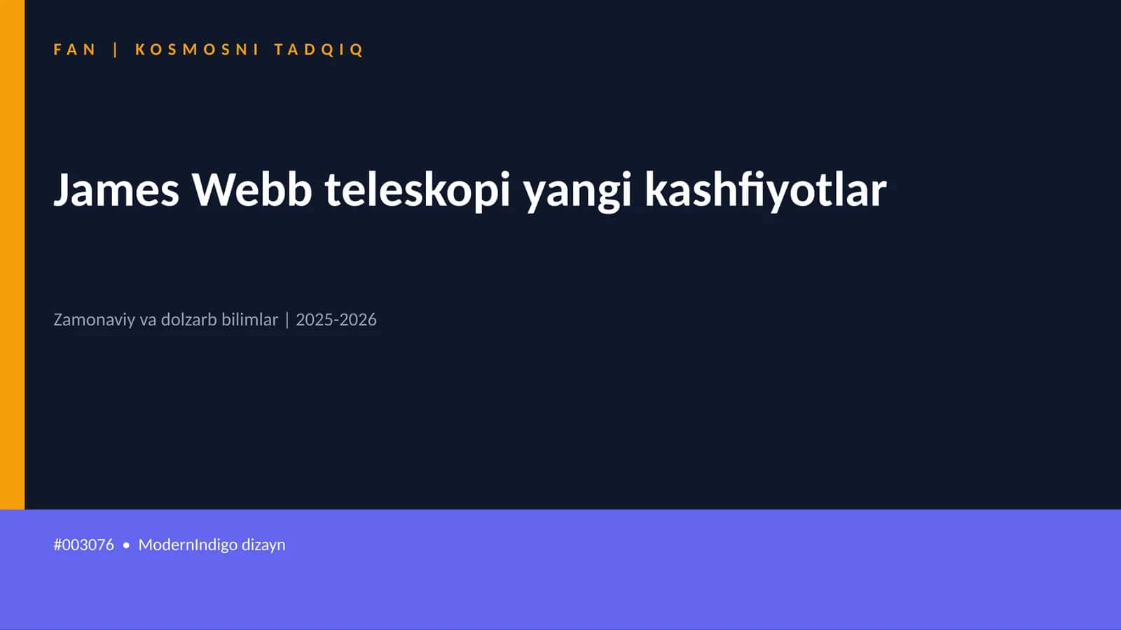 James Webb teleskopi yangi kashfiyotlar