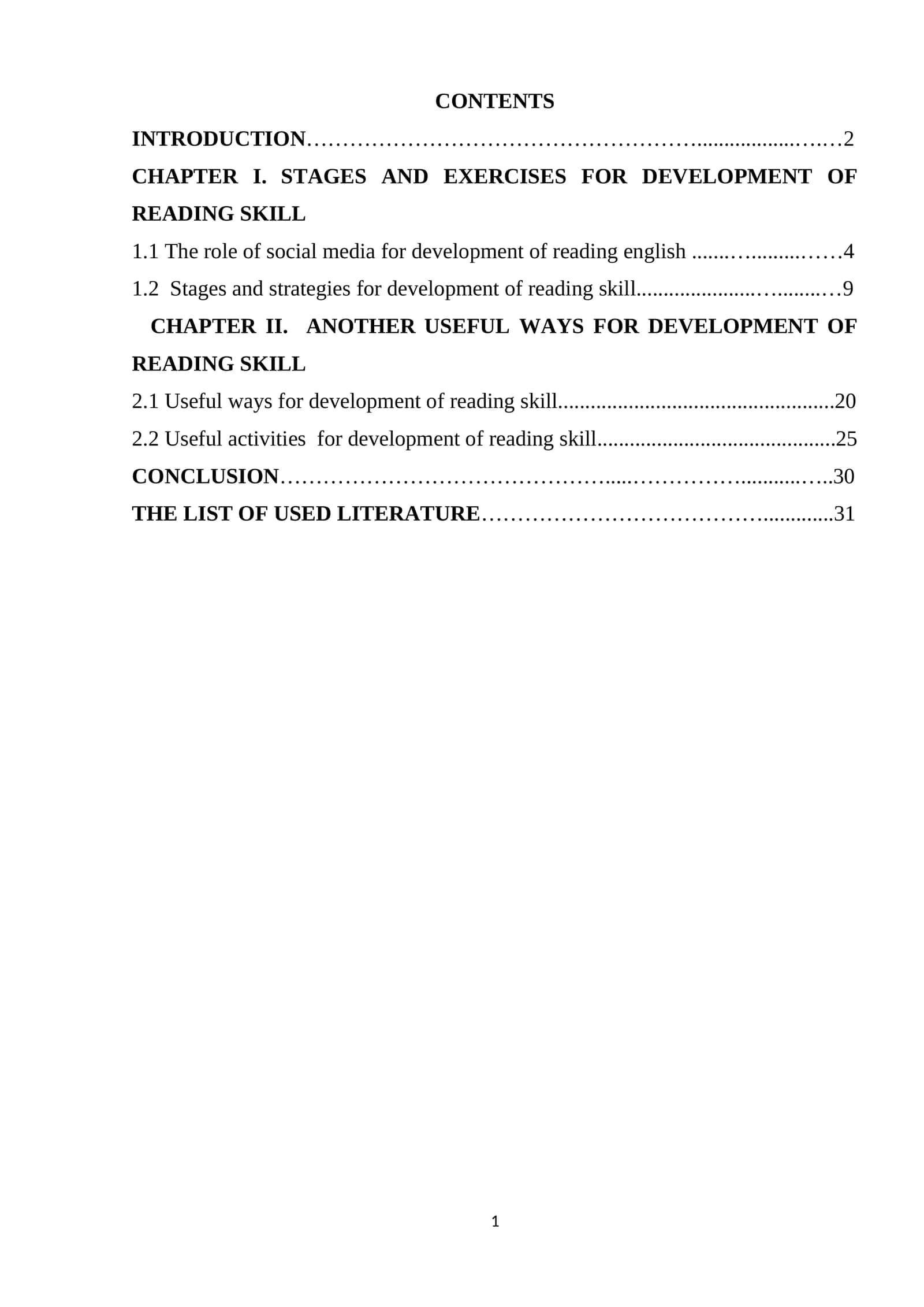 Development of Reading Skill