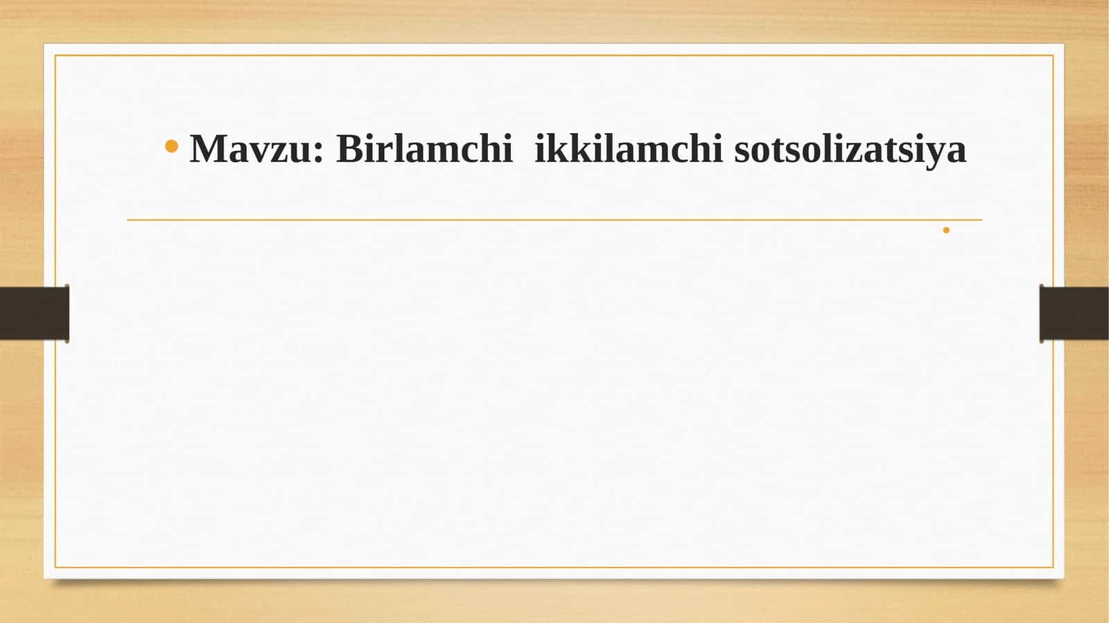 Birlamchi  ikkilamchi sotsolizatsiya