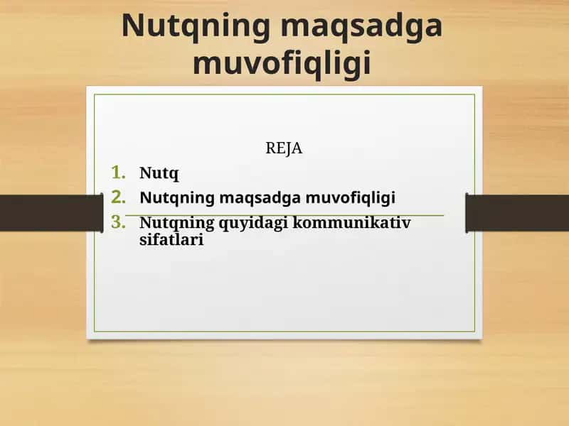 Nutqning maqsadga muvofiqligi