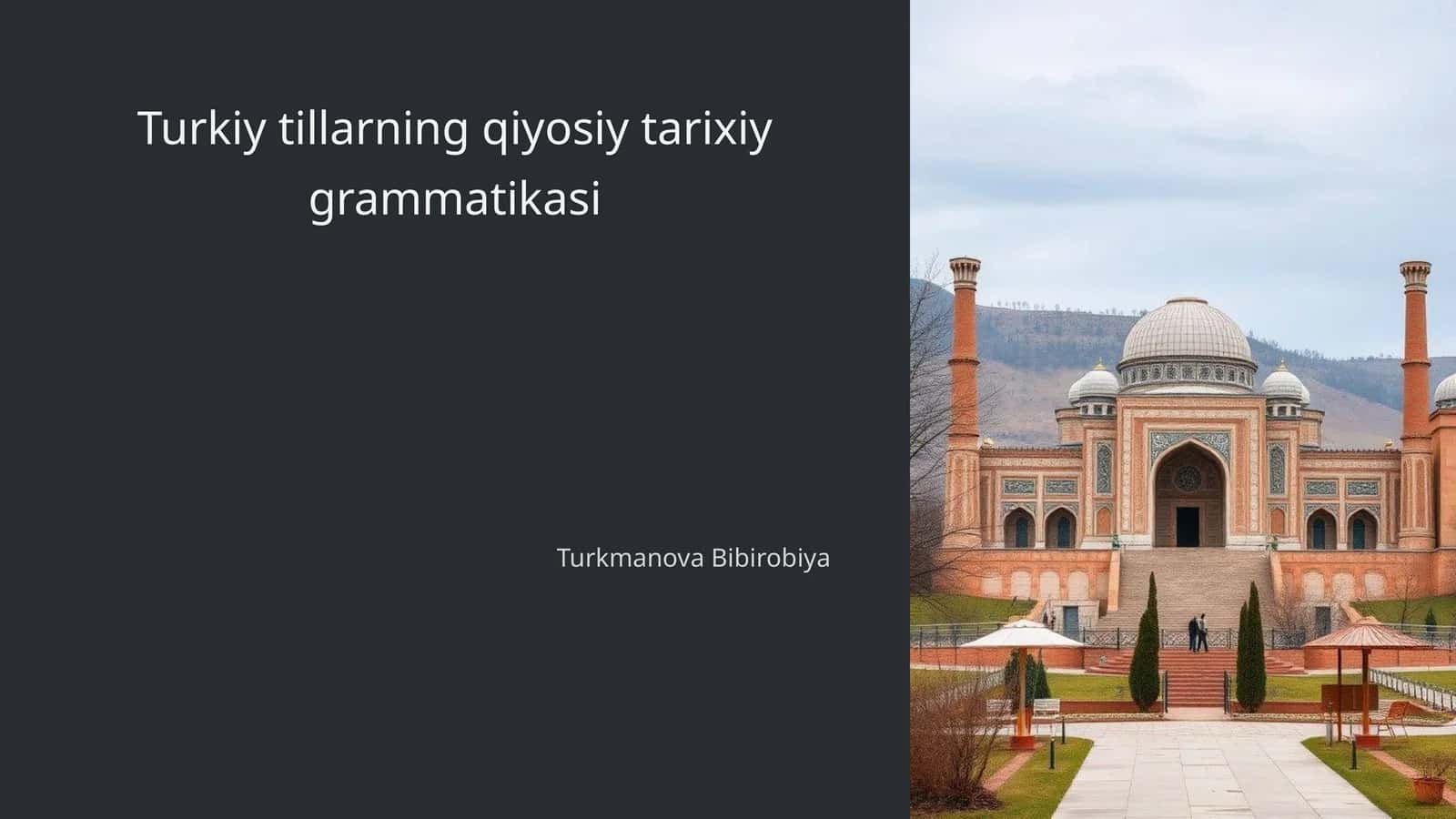 Turkiy Tillarning Qiyosiy Tarixiy Grammatikasi
