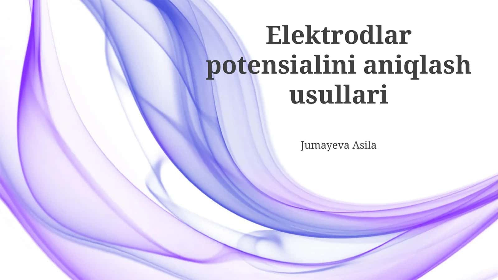 Elektrodlar potensialini aniqlash usullari
