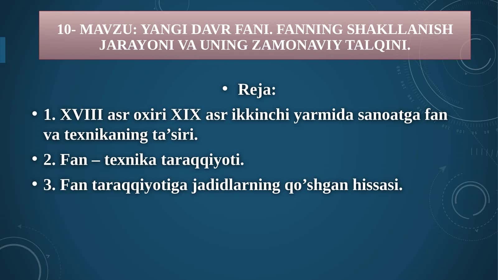 Yangi davr fani