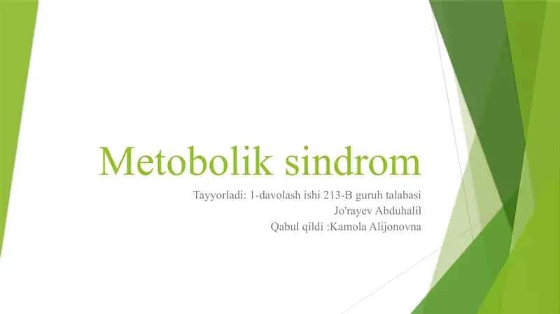Metobolik sindrom