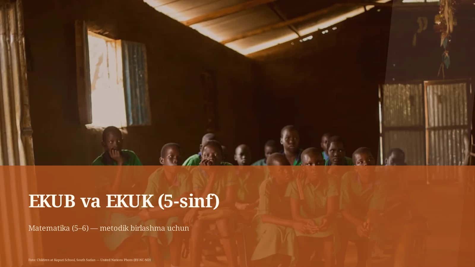 EKUB va EKUK (5-sinf)