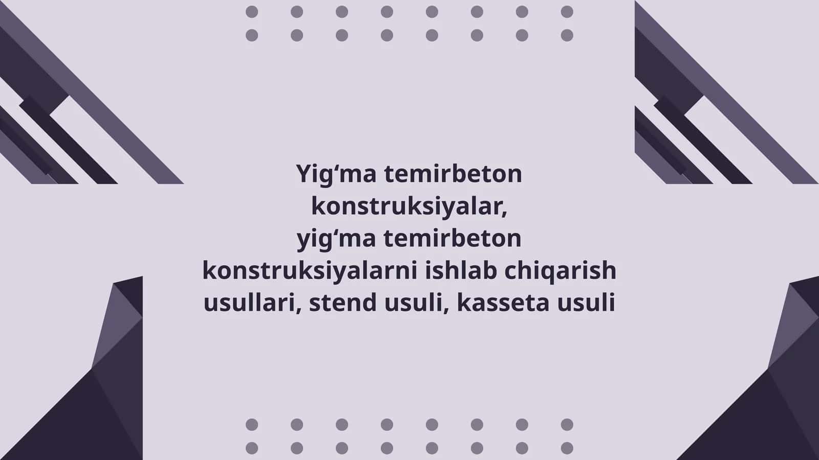 Yig‘ma temirbeton konstruksiyalar