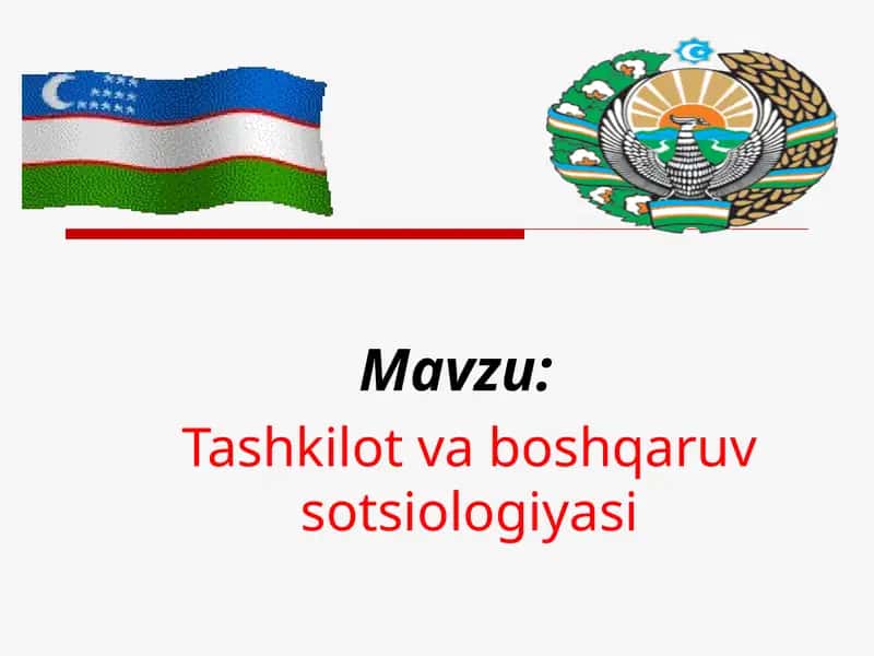 Tashkilot va boshqaruv sotsiologiyasi