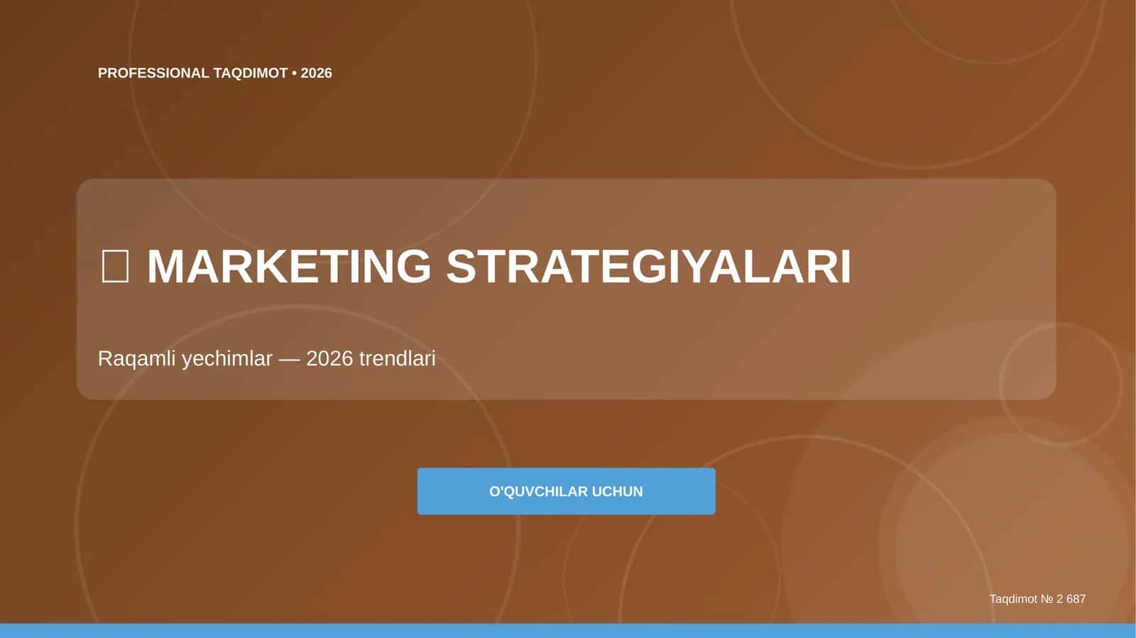 Marketing strategiyalari: raqamli yechimlar (2026 trendlari)