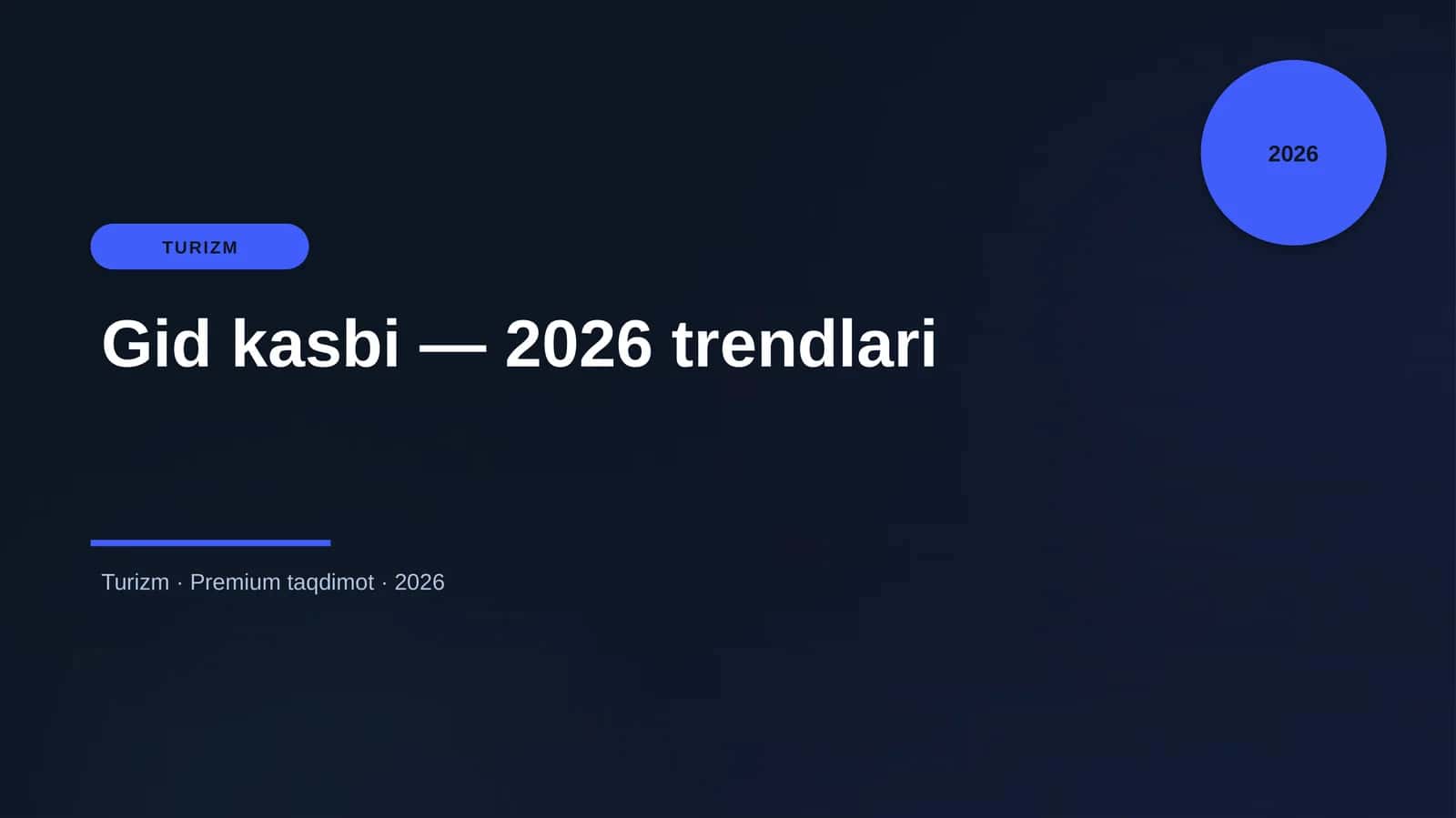 Gid kasbi — 2026 trendlari