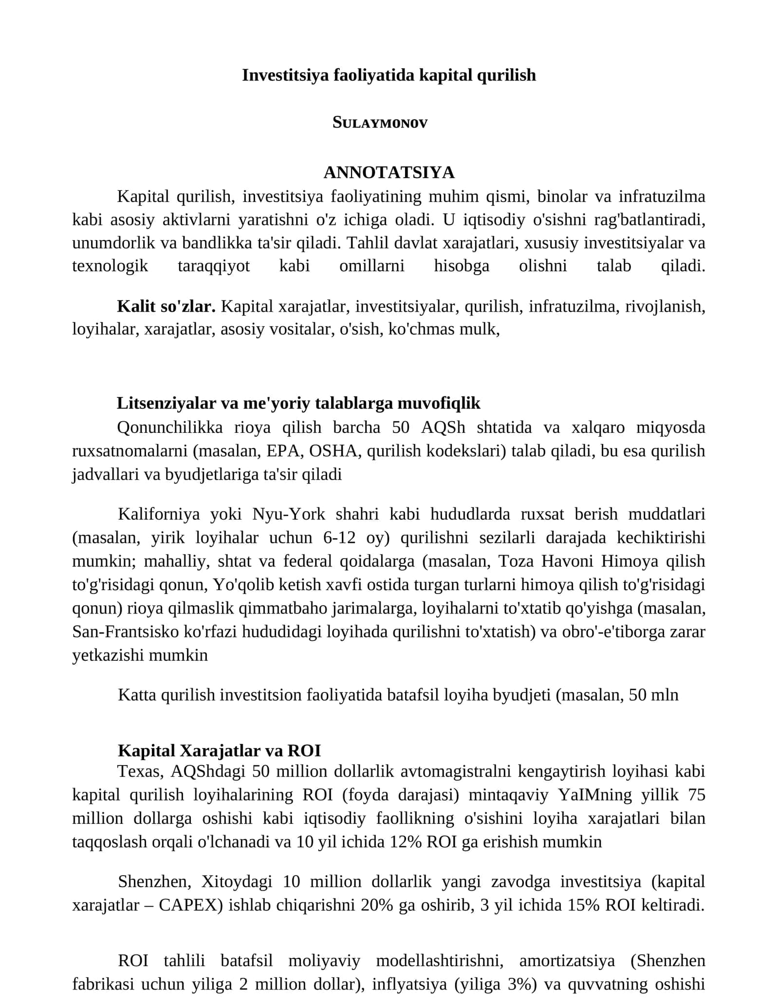Kapital qurilish