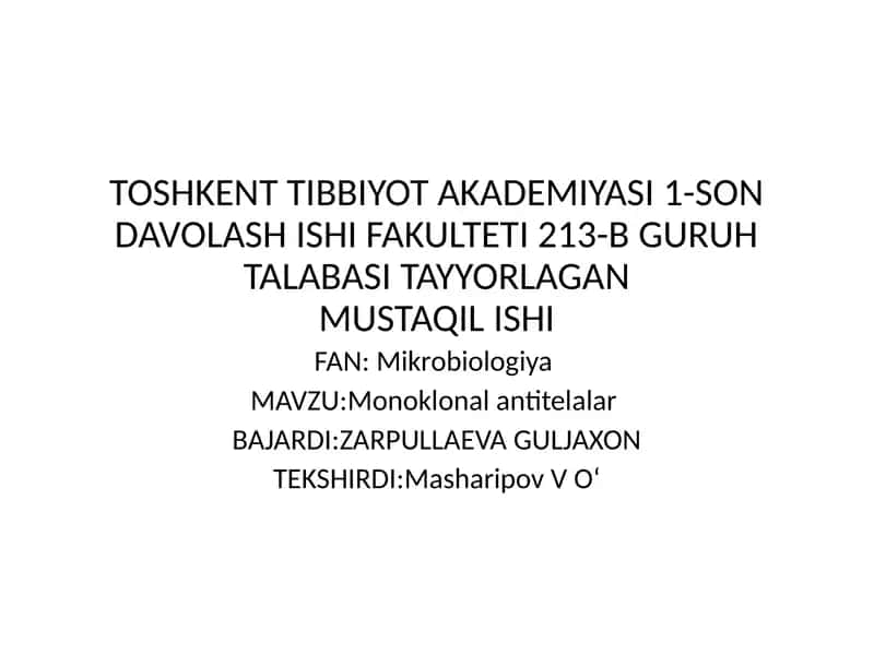Monoklonal antitanalar