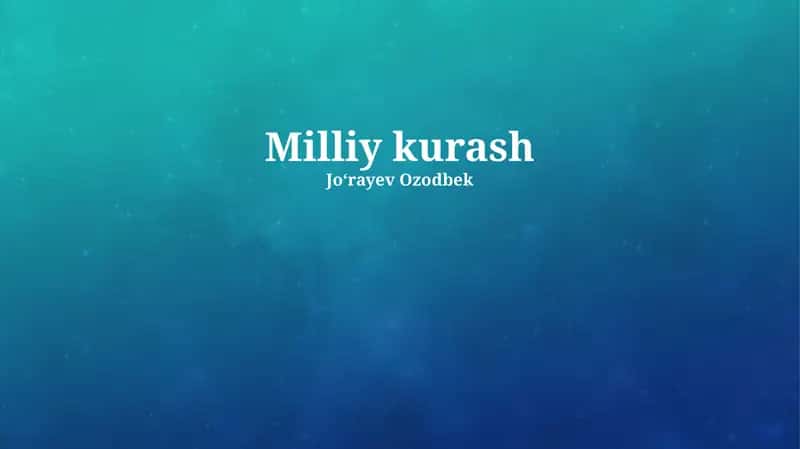 Milliy kurash