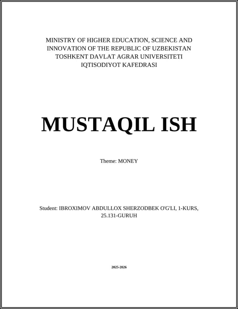 MUSTAQIL ISH