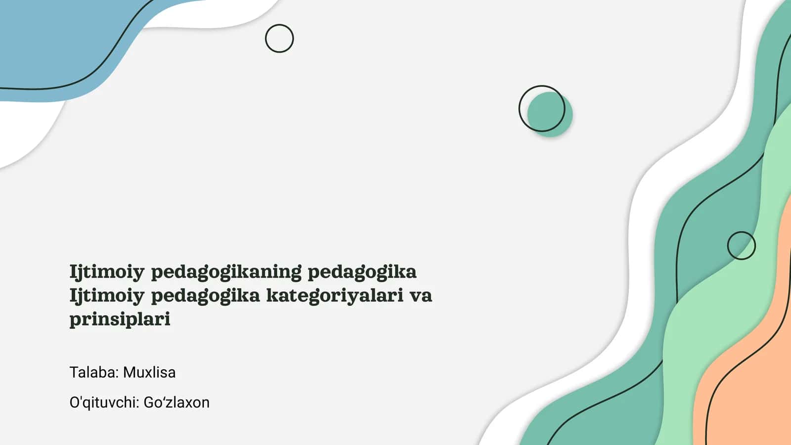 Ijtimoiy pedagogikaning pedagogika Ijtimoiy pedagogika kategoriyalari va prinsiplari