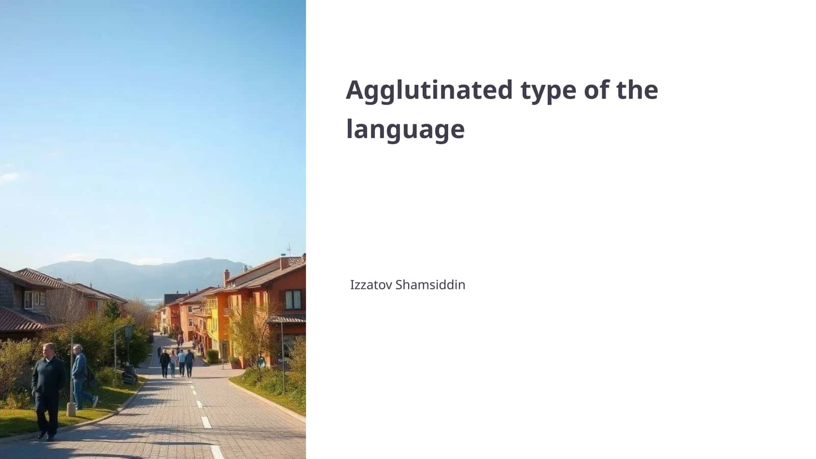 Agglutinated type of the language