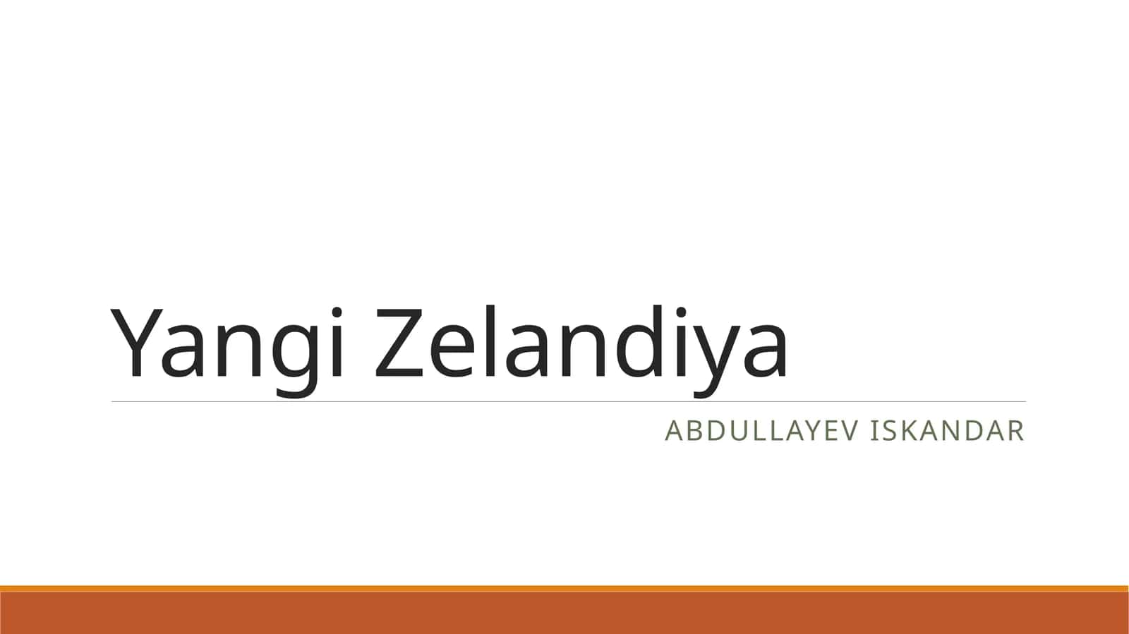 Yangi Zenlandiya