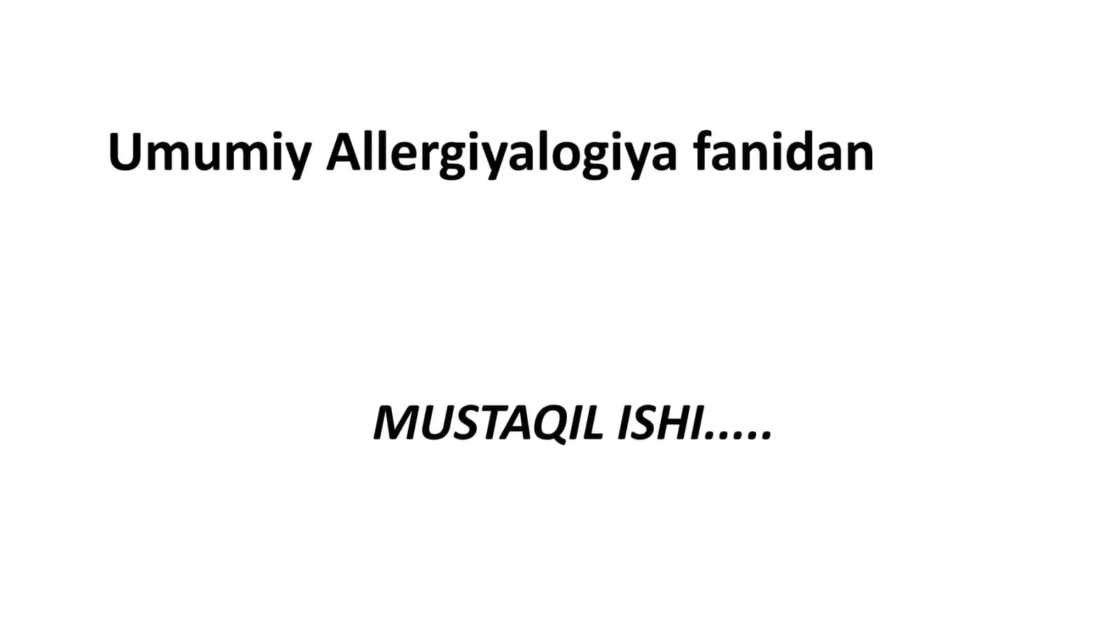 Atopik kasalliklarning maxsus immunoterapiyasi