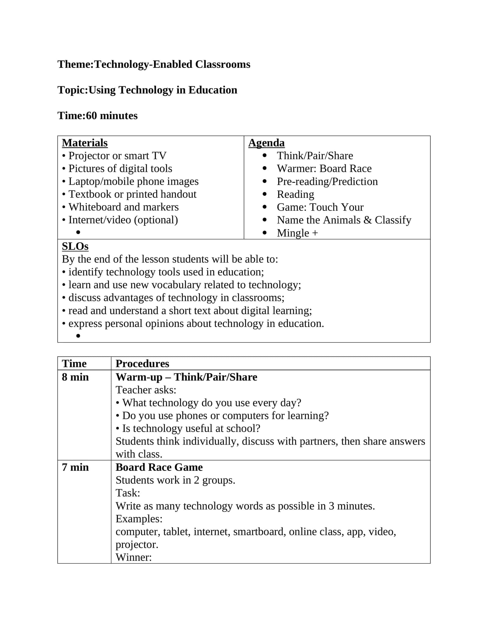 Technology-Enabled Classrooms