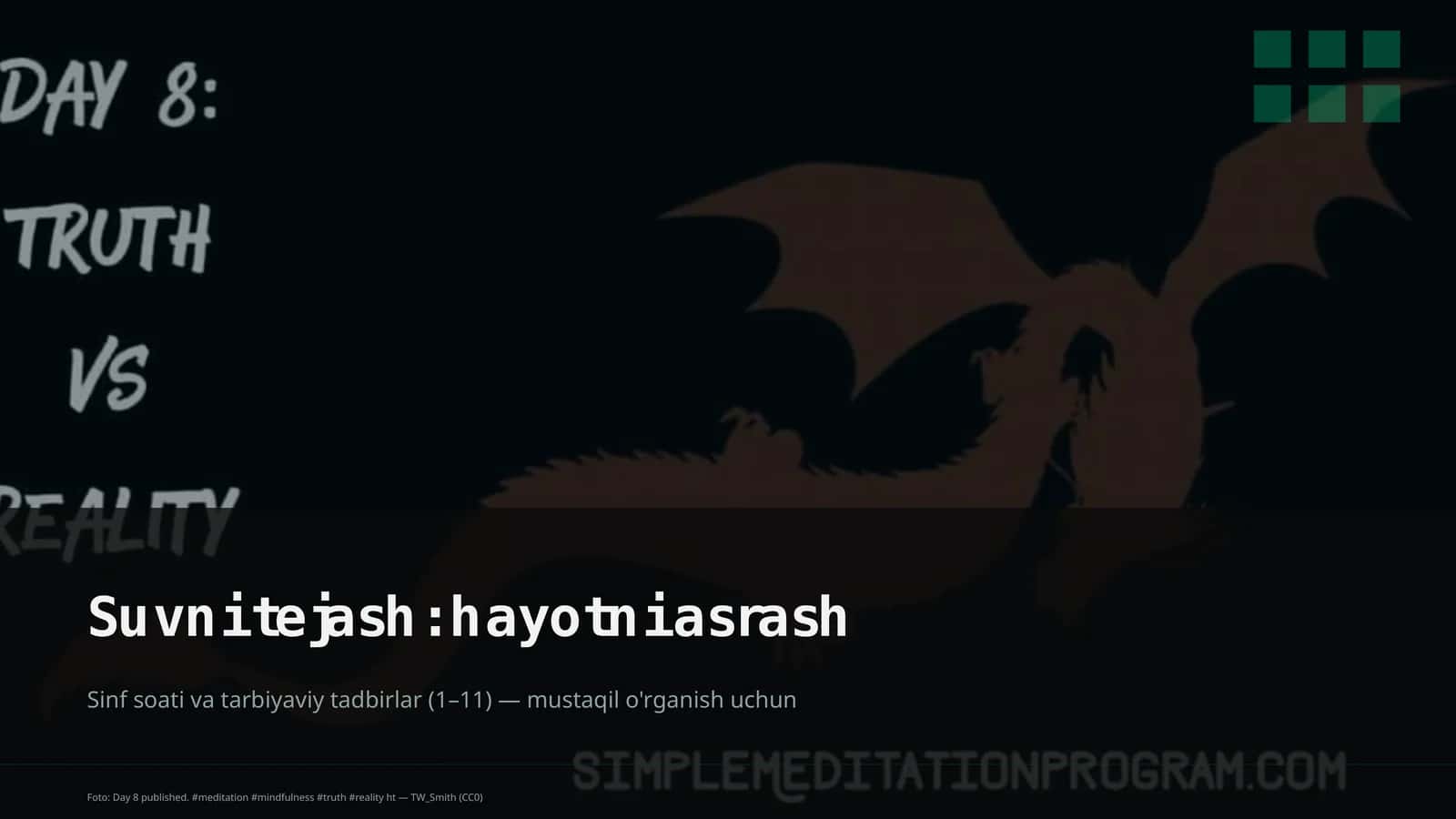 Suvni tejash: hayotni asrash