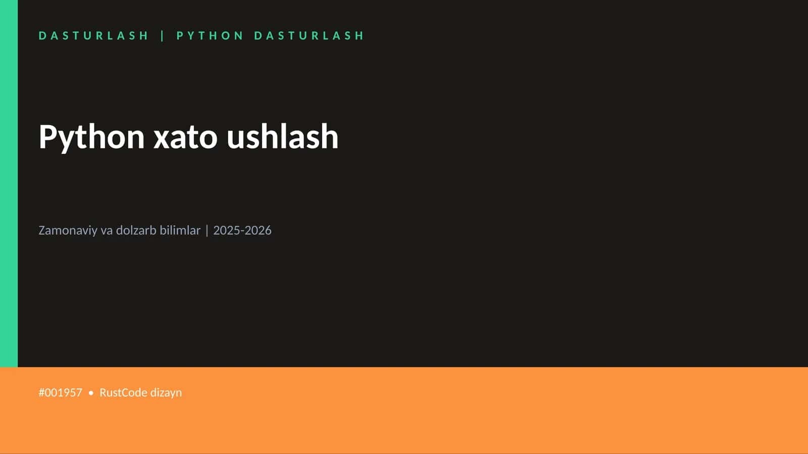 Python xato ushlash