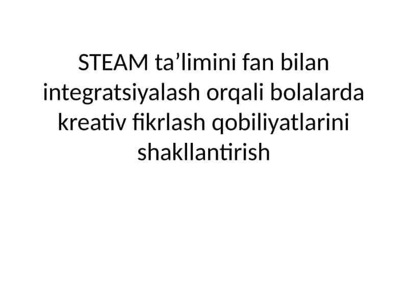 STEAM ta'limi