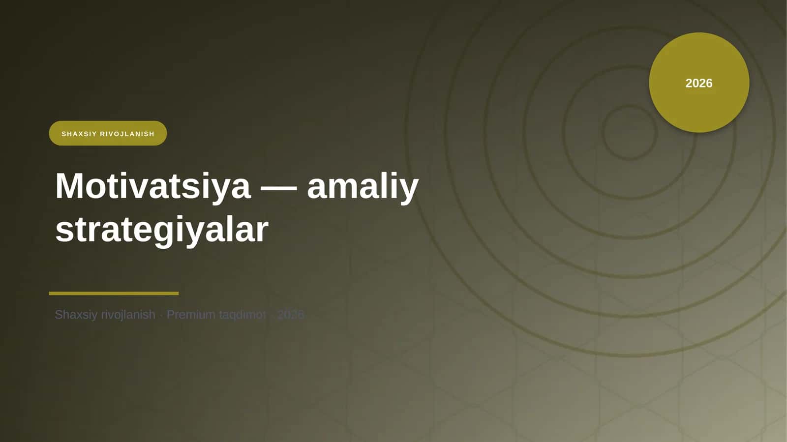 Motivatsiya — amaliy strategiyalar