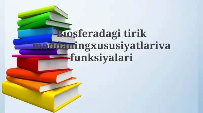 Tirik moddaning xususiyatlarivafunksiyalari