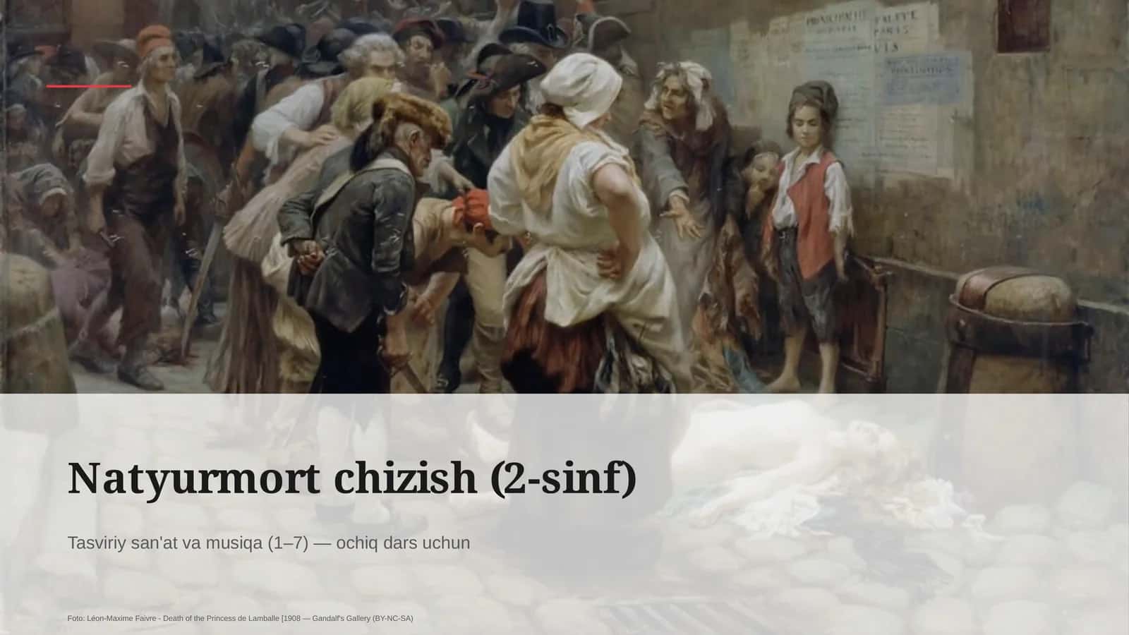 Tasviriy san'at va musiqa (1–7) - ochiq dars uchun